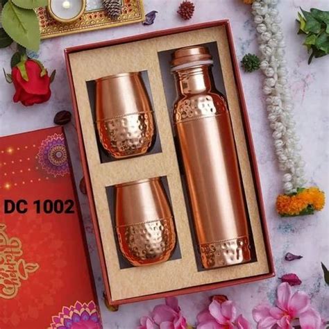 Drink Copper Water Bottle Gift Set Size 1 Litr At Rs 599 Set In