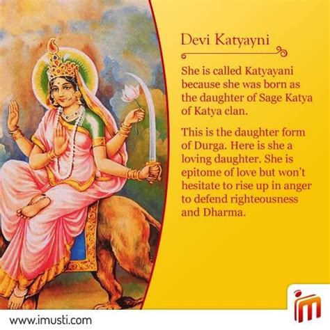 Day 6 Of Navaratri On The Sixth Day The Form Of Goddess Is Called