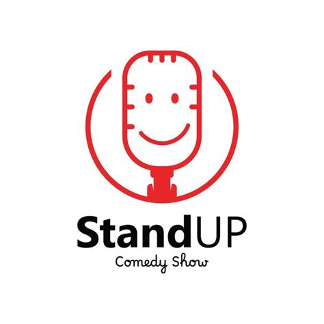 Premium Vector Stand Up Comedy Logo Icon With Microphone Vector