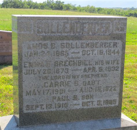 Emma B Brechbill Sollenberger 1873 1932 Mémorial Find a Grave