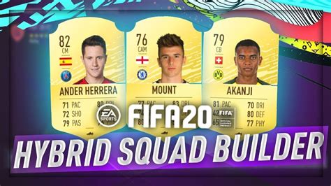 100k Hybrid Squad Builder Fifa 20 Ultimate Team Youtube