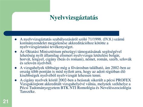 PPT A magyarországi cigányok kétnyelvűsége PowerPoint Presentation