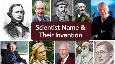 Name Of Scientist And Their Invention List Of Famous Scientists Youtube