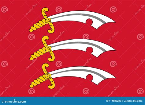 Vector Flag of Essex County, England. United Kingdom Stock Illustration ...