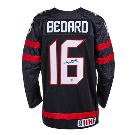 Connor Bedard Autographed Team Canada Black Jersey - Razilia