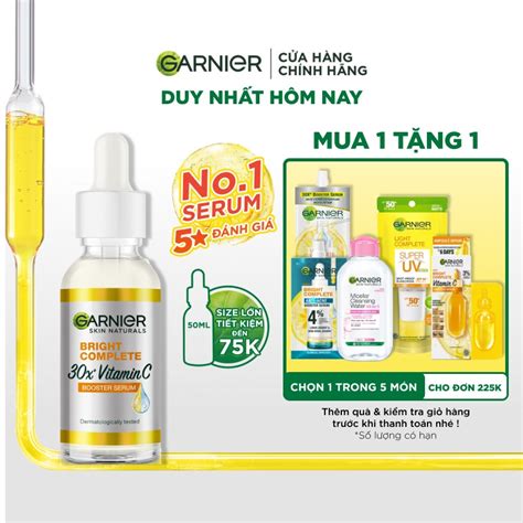 Tinh chất serum sáng da giảm thâm mụn Vitamin C Garnier Bright