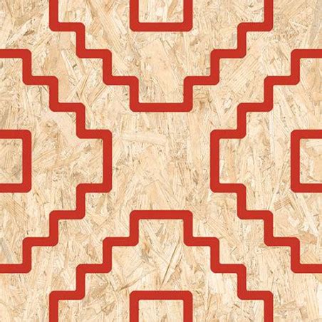 SERIAKI STRAND ROJO Carrelage Aspect Bois OSB Rouge