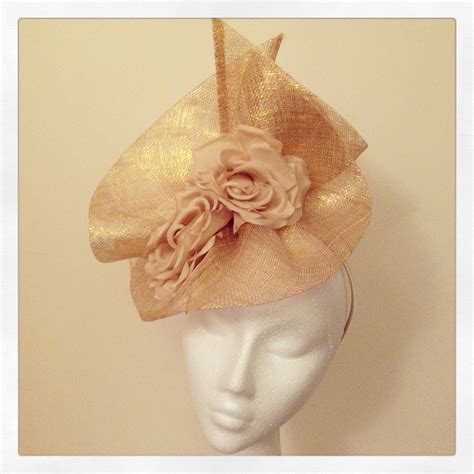 Gold Fascinator For Weddings Races Ascot And Formal Occasions