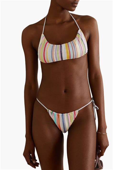 Missoni Mare Striped Crochet Knit Halterneck Bikini The Outnet