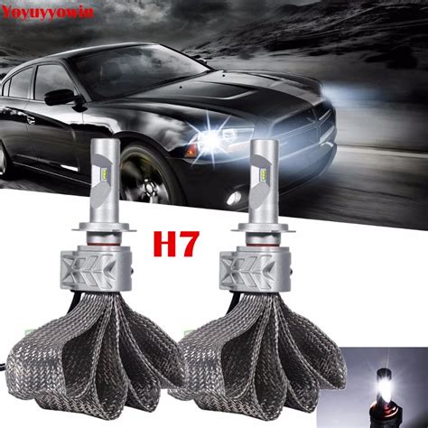 H7 LED Headlight Bulb 60W 8000LM 6500K Led Headlight For Audi Buick ...