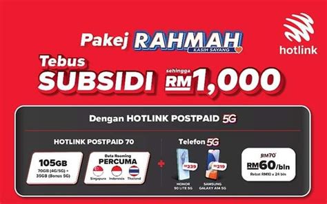 Pakej G Rahmah Hotlink Offers Gb G Data With Free Roaming For