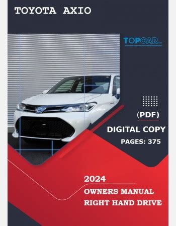 Toyota Axio Hybrid Owners Manual In English