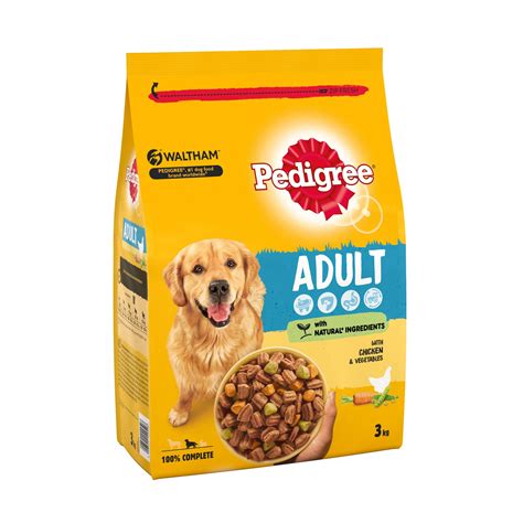 Pedigree Dry Complete Adult Dog Chicken And Vegetables 3kg Dog Food