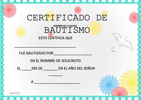 Certificado De Bautismo Para Imprimir Gratis Bautismo En Agua Hot Sex