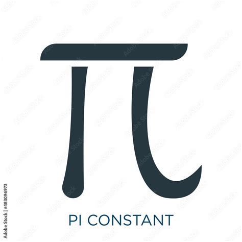 Pi Constant Symbol Vector Icon Pi Constant Symbol Diameter Math