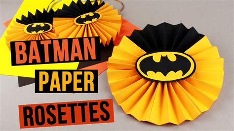 Diy Batman Party Decorations Paper Rosettes Youtube