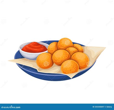 Arancini Italian Food Isolated Glass Plate With Deep Fried Rice Balls