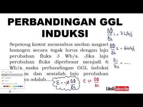 Pembahasan Soal Tentang Perbandingan GGL Induksi Induksi