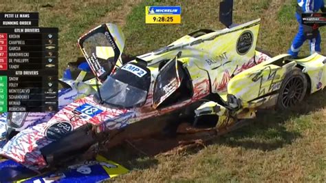 Big Lmp Crash Imsa Petit Le Mans At Road Atlanta Youtube