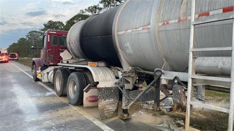 Tractor Trailer On Fire Spills Sludge On Southwest Martin Highway