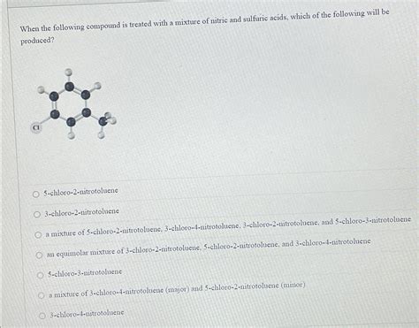 Solved When The Following Compound Is Treated With A Mixture Chegg