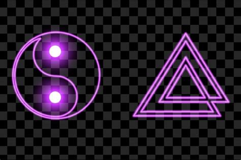 Premium Vector | Purple neon geometric isolated shapes