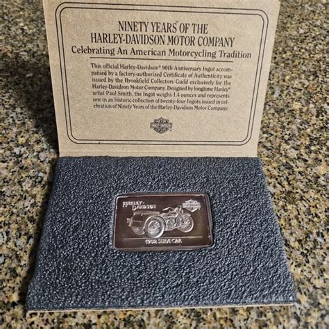 Th Anniversary Harley Davidson El Servi Car Fine Silver Bar