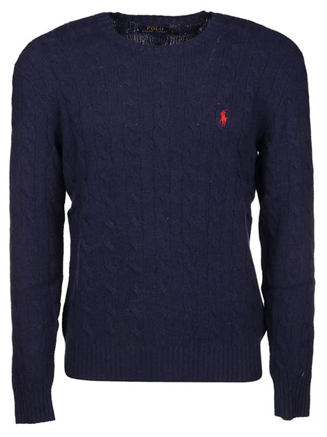 RALPH LAUREN Pull torsadé en laine et cachemire 710876762002 Pull