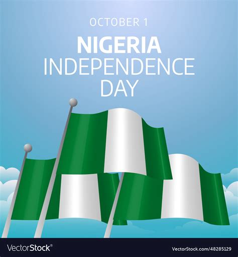 Graphic Of Nigeria Independence Day Good Vector Image