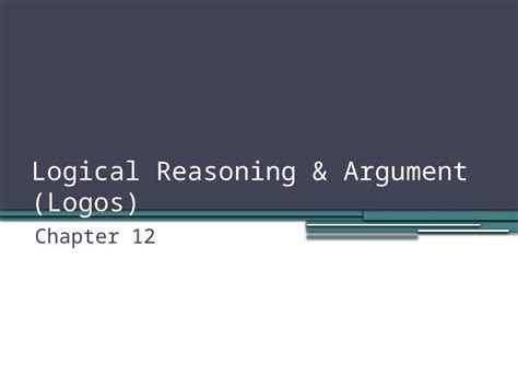 PPTX Logical Reasoning Argument Logos DOKUMEN TIPS