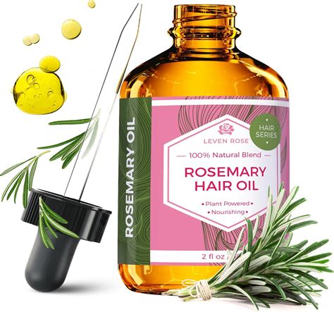 Leven Rose Organic Rosemary Oil For Hair Growth 2 Oz Natural Hair Growth Oil With