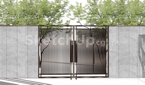 11045 Free Sketchup Gates Models Download