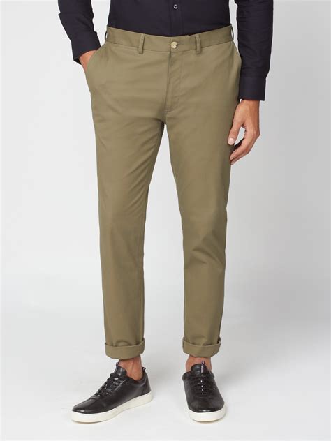 Signature Slim Fit Stretch Olive Chinos Ben Sherman Est 1963