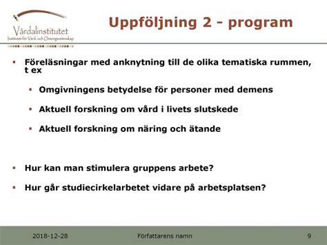 STUDIECIRKLAR SOM METOD FÖR FÖRBÄTTRAD PALLIATIV VÅRD ppt ladda ner