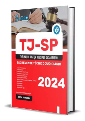 Apostila Tj Sp Escrevente Técnico Judiciário Ed Solução