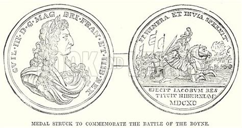 Medal Struck To Commemorate The Battle Of The Boyne Stock Image Look