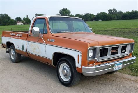 1973 Gmc Sierra Grande 2500 Pickup Truck Original Ac Slider Wood Floor