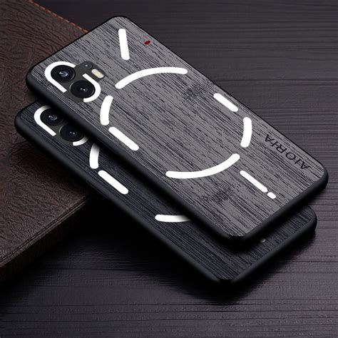 Case For Nothing Phone 2 Two Nothing Phone2 Funda Bamboo Wood Pattern Leather Phone Cover Luxury