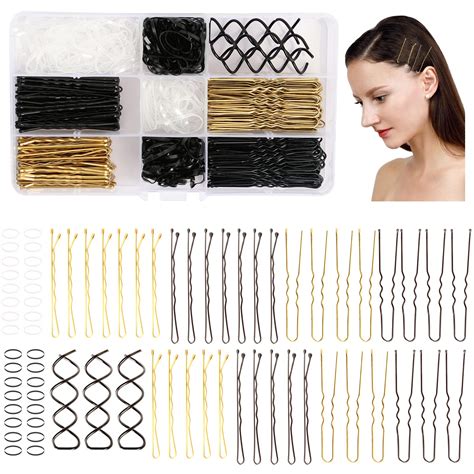 363 X Hair Pins Bobby Pins Metal Wave Shape Hair Clips U Hair