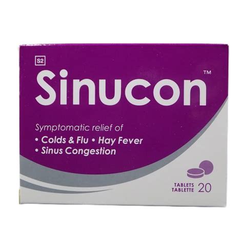 Sinucon Tab 20 Link Online Pharmacy Zambia