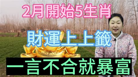 2月開始！這5大生肖！運勢上上籤！一言不合就中獎！橫財發千萬！一夜暴富！運勢 生肖 2024 Youtube