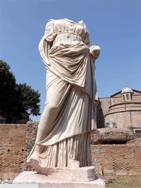 Statue Of A Chief Vestal From The House Of The Vestal Virgins In The