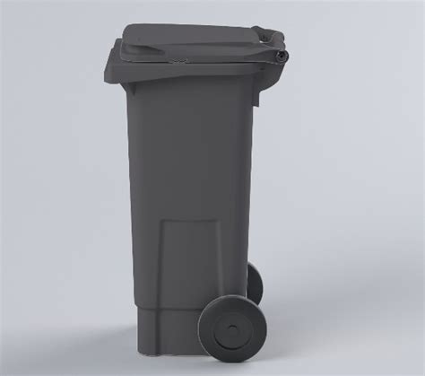 Conteneur Poubelle à déchets de 120 litres avec couvercle