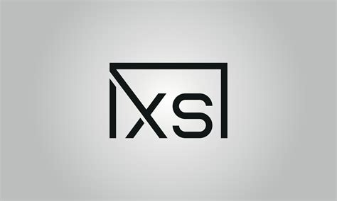 Letter XS logo design. XS logo with square shape in black colors vector ...