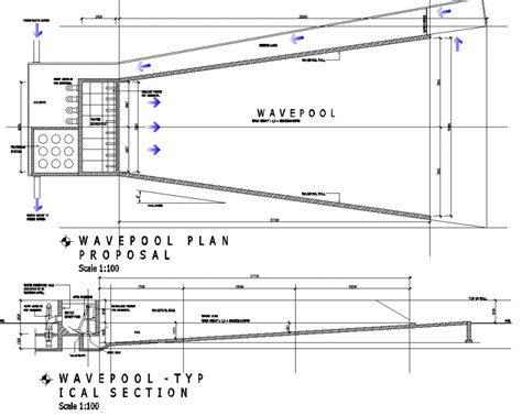 Wave pool in resort detail drawing in dwg file. - Cadbull