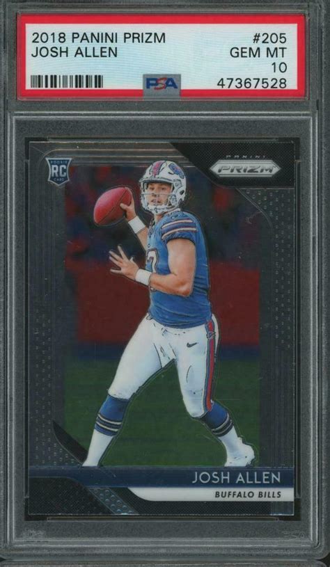 2018 Panini Prizm Josh Allen Psa 10 Card 205 Da Card World