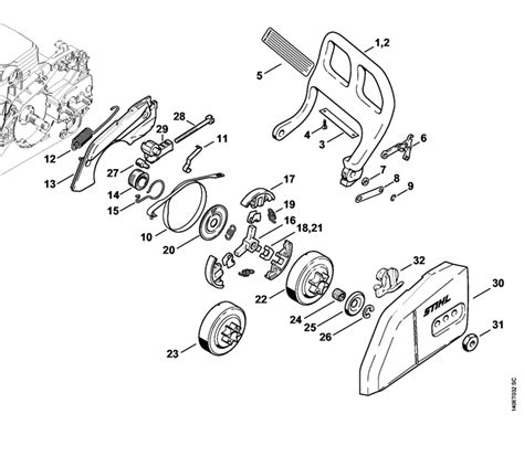 Stihl Chainsaw 018 C Hand Guard Chain Brake Lawn Turfcare