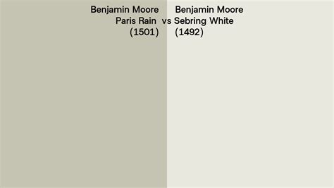 Benjamin Moore Paris Rain Vs Sebring White Side By Side Comparison