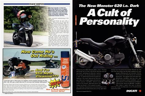 Ducati Monster 620 I E Dark Cycle World APRIL 2002