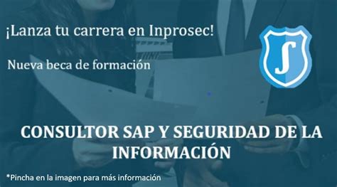 Lanza Tu Carrera En Inprosec Beca Consultor Sap Y Seguridad De La